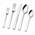 5-teiliges Besteckset 15.5-22 cm Edelstahl Silber poliert für den Tisch
